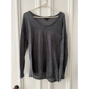 I Jeans by Buffalo charcoal gray scoopneck sweater L
